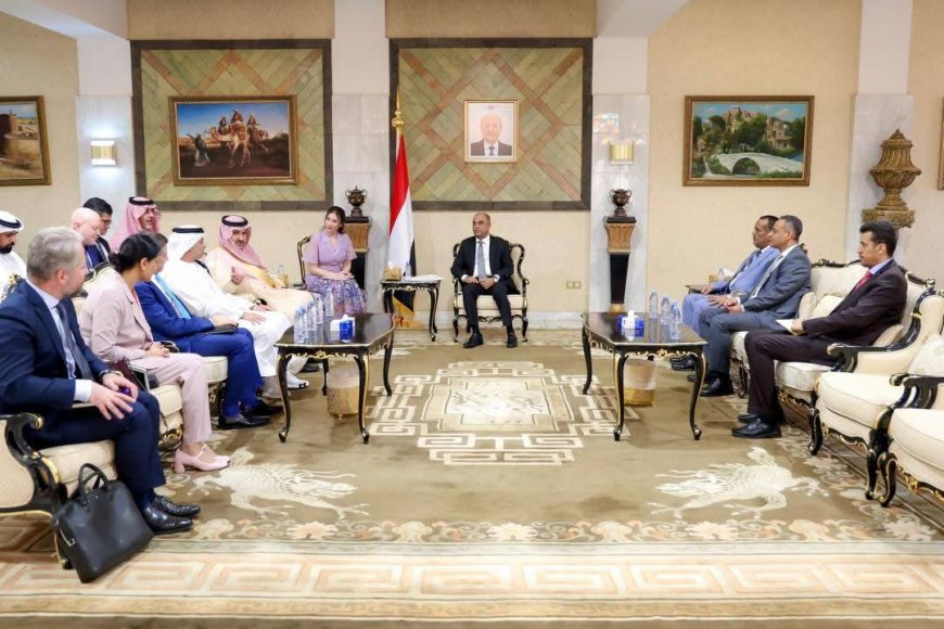 بن بريك يبحث مع سفراء الدول الخمس مستجدات الأوضاع وجهود الحكومة في تنفيذ الإصلاحات