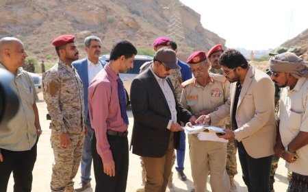 بن ماضي وبارجاش يتفقدان مخطط أراضي أسر الشهداء ويوجّهان بسرعة تسليمها للمستحقين