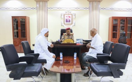 خلال لقائه باللواء المنهالي… بارجاش يشيد بجهود توثيق التاريخ العسكري الحضرمي