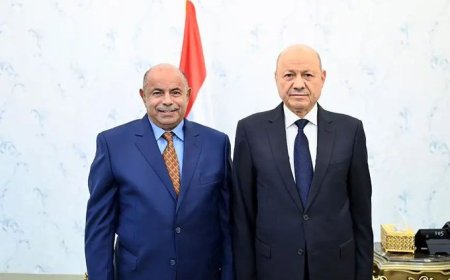 خلال اتصاله بالمحافظ الخنبشي.. العليمي يؤكد التزام الدولة بتمكين أبناء حضرموت من إدارة مواردهم