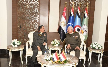 لقاء في القاهرة بين وزيري دفاع اليمن ومصر لبحث التعاون العسكري