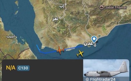 طائرة شحن عسكرية سعودية تغادر مطار عدن وعلى متنها عشرات الجنود