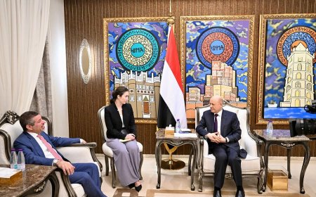 رئيس مجلس القيادة يستقبل السفير الأميركي ويبحث معه تطورات المشهد اليمني