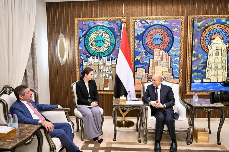 رئيس مجلس القيادة يستقبل السفير الأميركي ويبحث معه تطورات المشهد اليمني