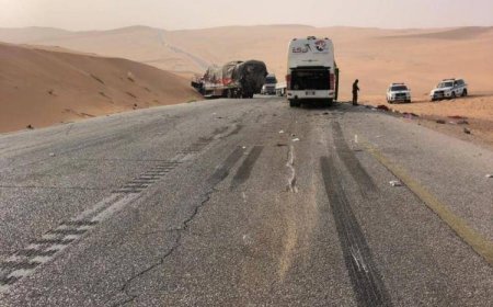 وفاة 4 يمنيين في حادث سير أثناء توجههم للعمرة