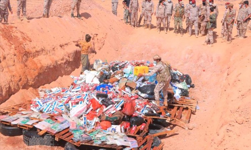 إتلاف مئات الكيلوغرامات من المخدرات المضبوطة في منفذ الوديعة