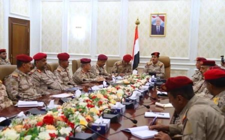 من عدن.. اجتماع برئاسة وزير الدفاع لبحث تطوير الأداء المؤسسي