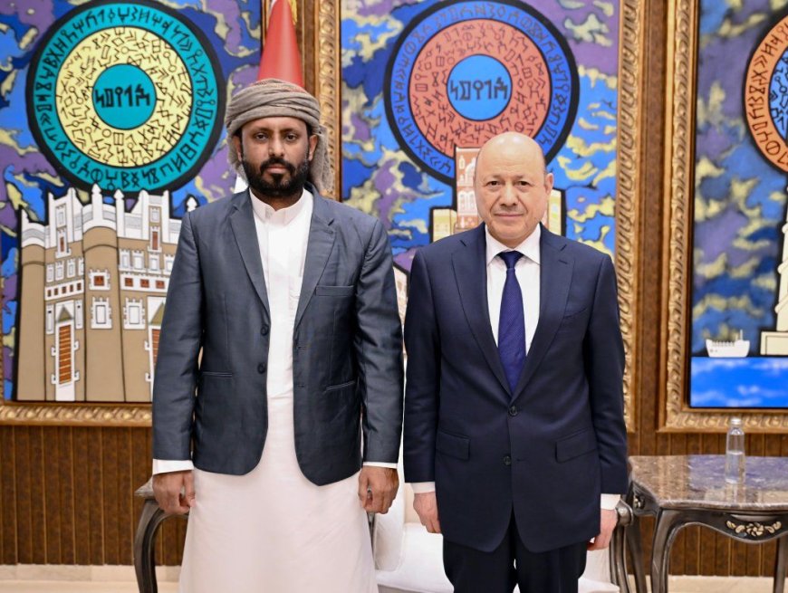 العليمي يؤكد خلال لقائه بن حبريش ضرورة الإشراك العادل في العملية السياسية