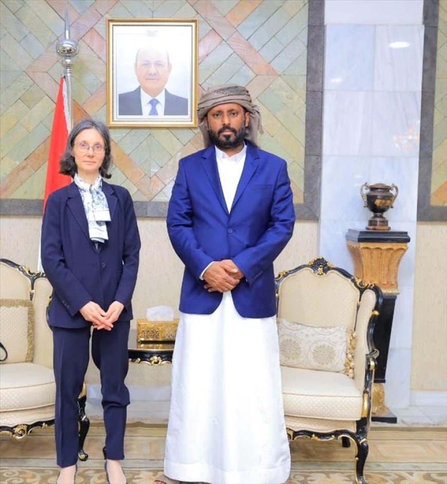 بن حبريش وسفيرة فرنسا يستعرضان الأوضاع الراهنة وسبل التعاون