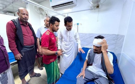 الجيلاني يتفقد جرحى إطلاق النار العشوائي بالمكلا ويشدد على ملاحقة المتورطين