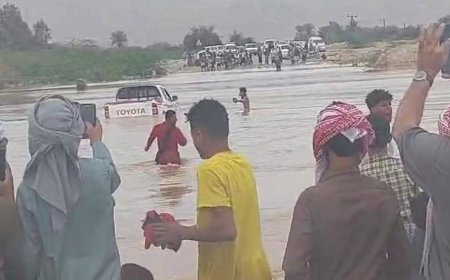 عاجل: إنقاذ سائق جرفته سيول شبام في حضرموت