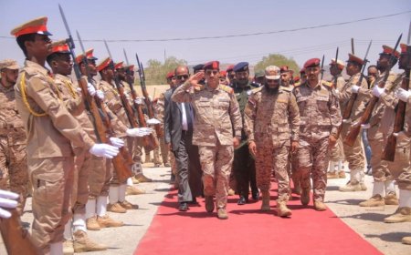 استقبال مهيب لوزير الدفاع في سيئون خلال تفقده المنطقة العسكرية الأولى
