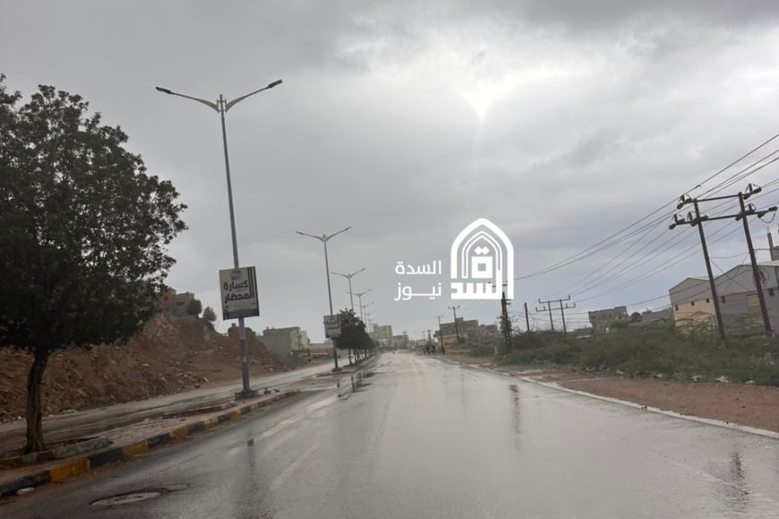 أمطار واسعة في حضرموت تشمل الساحل والوادي وتدفقات سيول كثيفة أمطار واسعة في حضرموت تشمل الساحل والوادي وتدفقات سيول كثيفة