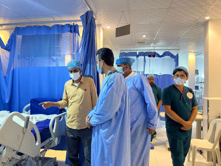 الجيلاني يطمئن على صحة العميد المرشدي تنفيذاً لتوجيهات الخنبشي