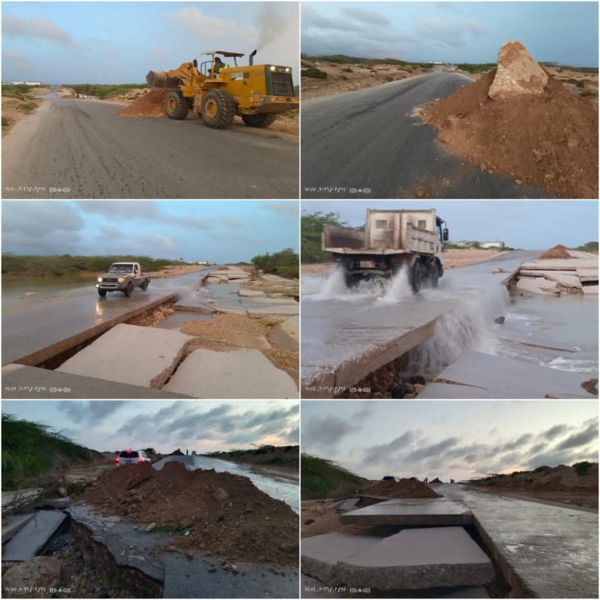 شاهد الصور.. تضرر جسر بشار جراء السيول وصحفي يوجه رسالة غاضبة