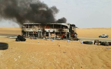 نجاة مسافرين يمنيين من حريق حافلة في السعودية.. تفاصيل