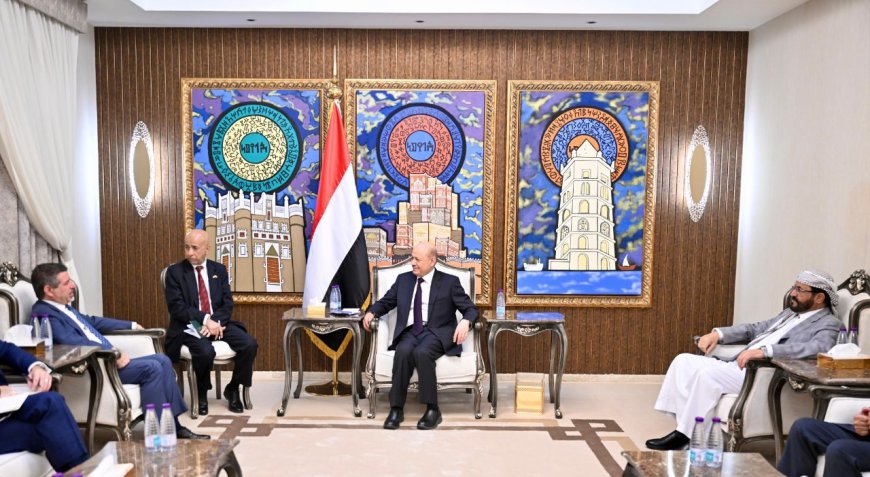 في لقائه مع السفير الأمريكي.. العليمي يحث على تحرك دولي عاجل ضد الحوثيين