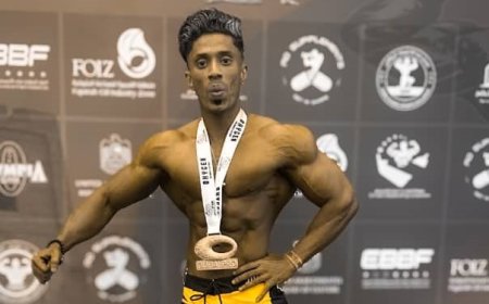 محافظ حضرموت يهنئ بطل كمال الاجسام أنس بلعلا لإحرازه برونزية دبي برو