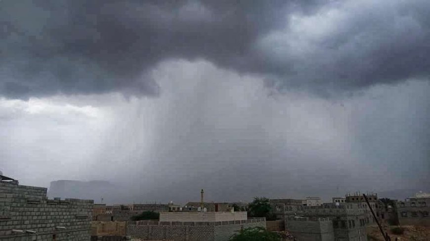 الآن.. أمطار غزيرة تتساقط على مديرية الروضة بشبوة