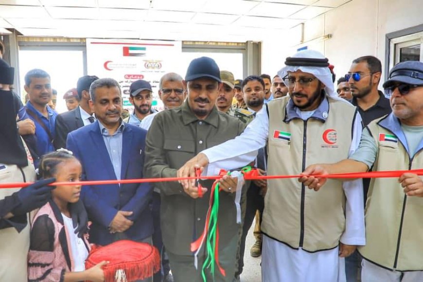 بن ماضي يدشن مشروع (نهر الحياة) بتمويل من الهلال الأحمر الإماراتي لدعم علاج الأطفال