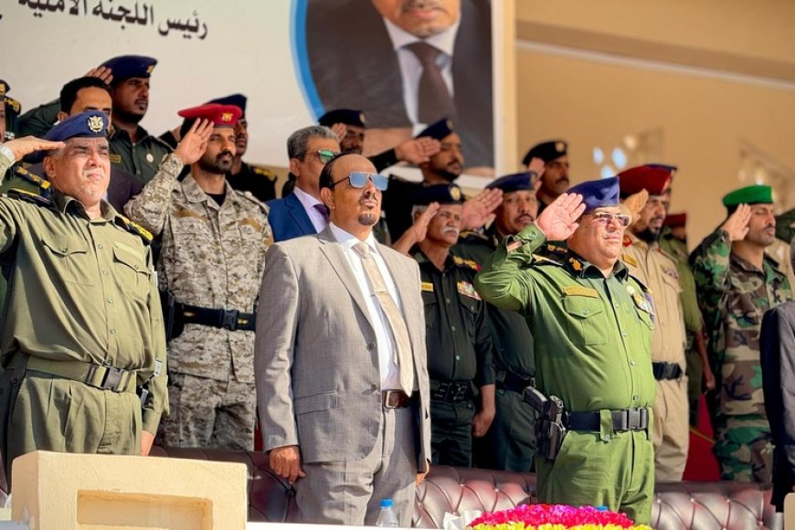 334 بطلاً ينضمون لمسيرة الأمن.. محافظ حضرموت يشهد تخرج دفعات الاستجداد