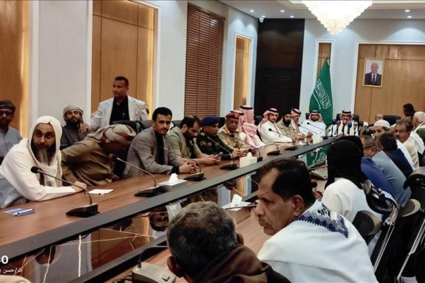وفد سعودي رفيع يعقد اجتماعاً عاجلاً مع قيادات السلطة المحلية والقبلية في حضرموت