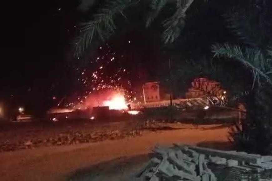 إخماد حريق اندلع في محل خردة بمنطقة الخيام بمديرية سيئون