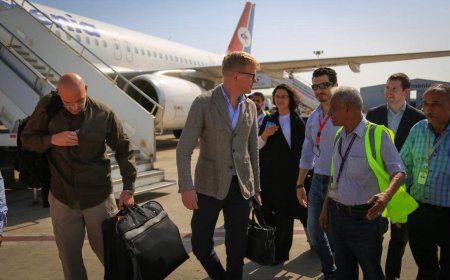 هامس غروندبرغ يصل العاصمة المؤقتة عدن