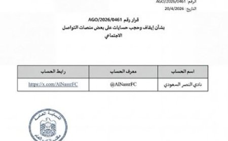 السلطات الإماراتية تحظر حساب النصر  السعودي بعد منشور مثير للجدل