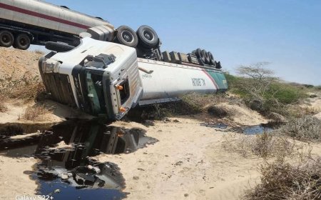 انقلاب ناقلة مازوت على الخط الساحلي الدولي ووفاه السائق