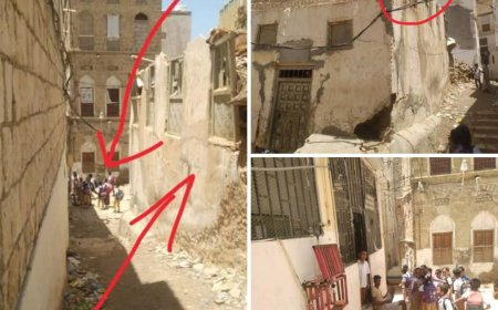 مواطنون يحذرون من منزل آيل للسقوط قرب طريق يسلكه الأطفال يومياً
