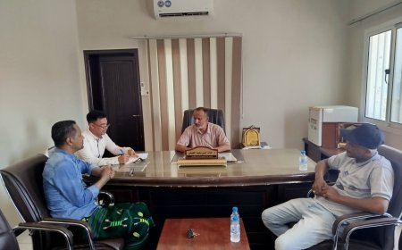 المدير العام لمديرية بروم ميفع يطلع على احتياجات نادي نصر بروم  والنهوض بالبنية التحتية للنادي