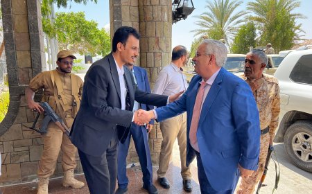 وكيل حضرموت الجيلاني يستقبل رئيس الجهاز المركزي لأمن الدولة