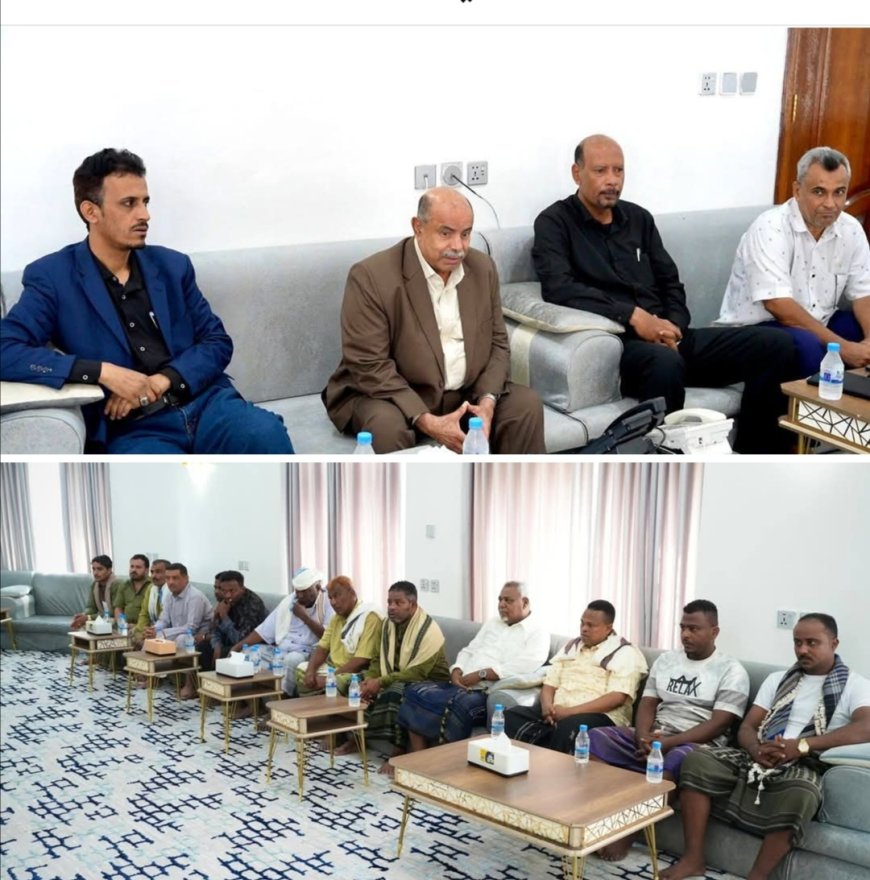 الخنبشي يلتقي أهالي ضحايا أحداث المكلا ويؤكد دعم السلطة المحلية لهم