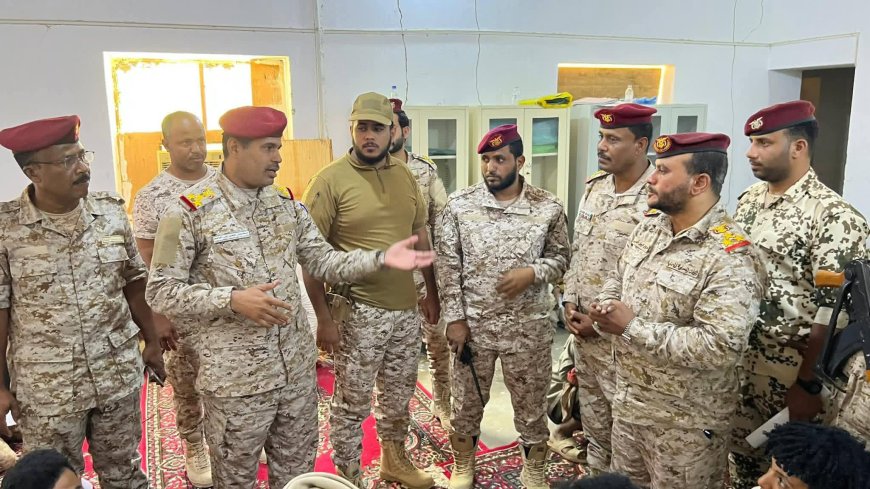 بن غانم يتفقد لجنتي حصر القوة بمعسكر السويري بوادي حضرموت