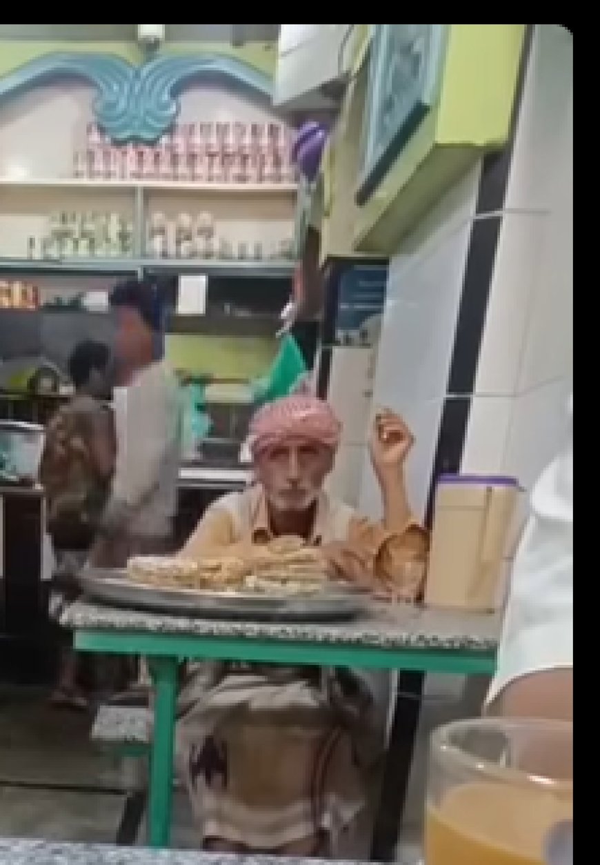 الوجع اليمني في صورة.. مسنّ يبيع الحلوى ويكافح للبقاء