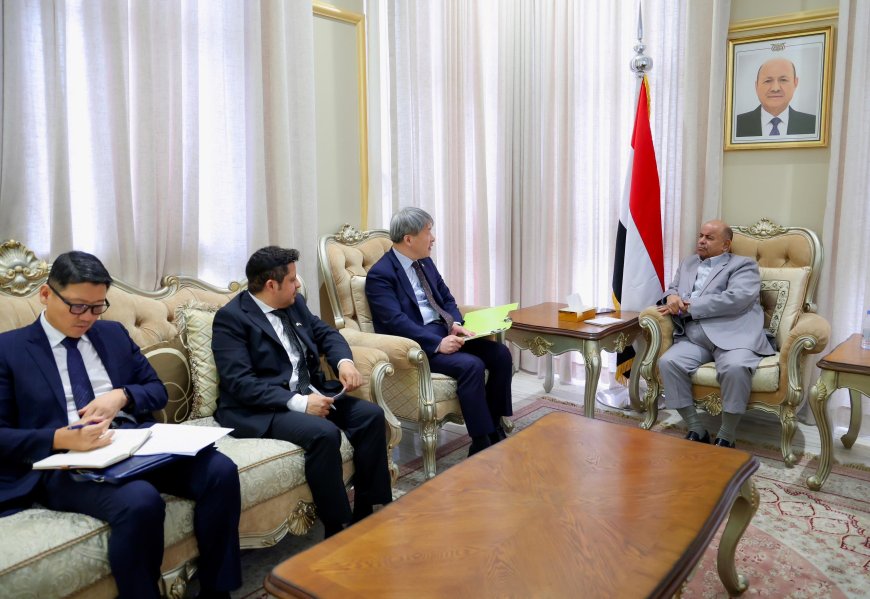 عضو مجلس القيادة الخنبشي يبحث مع السفير الكوري تعزيز التعاون ودعم جهود التنمية والاستقرار