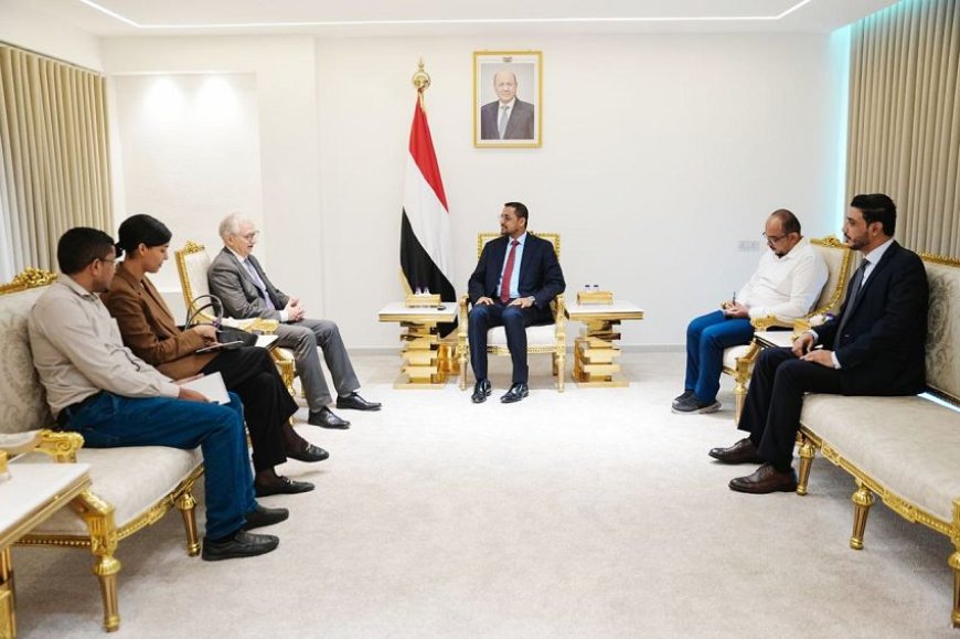 القديمي يبحث مع السفير الألماني تعزيز التعاون الإنساني والتنموي