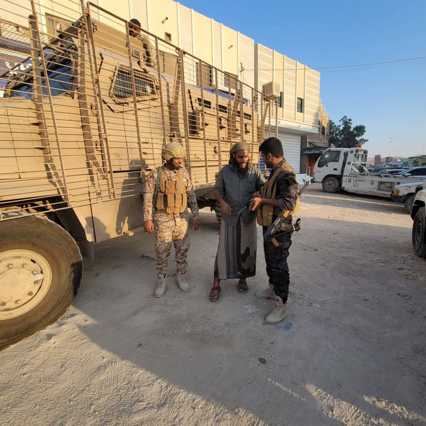 تواصل حملة منع حمل السلاح في وادي حضرموت من قبل قوات درع الوطن