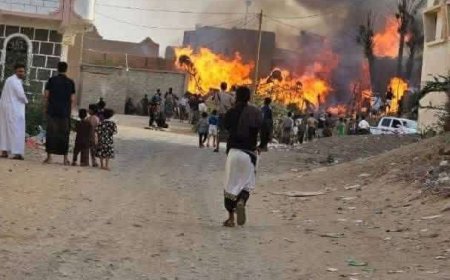 الألعاب النارية تتسبب بحريق هائل في أحد المنازل بهذه المحافظة