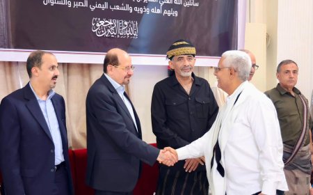 الصبيحي والزنداني يستقبلان في عدن عزاء الرئيس السابق عبدربه منصور هادي