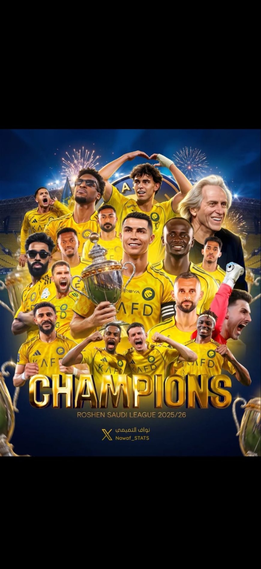 رونالدو يقود النصر للتتويج بلقب الدوري ويكتب فصلاً جديداً في مسيرته الكروية
