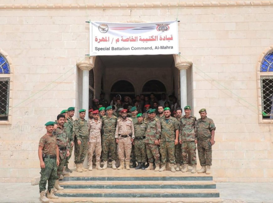 قائد محور الغيضة يتفقد الكتيبة الخاصة ويشدد على الإنضباط ورفع الجاهزية