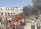 حريق مفاجئ يلتهم باصاً في قلب سوق عزان بشبوة.. تفاصيل