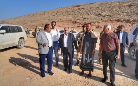 الخنبشي يطّلع على إنجاز مشروع تجهيز مواقع محطات الكهرباء الإسعافية بساحل حضرموت