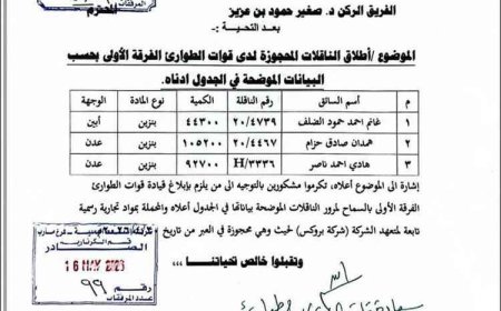 تجاوزات إدارية في الإفراج عن شحنات وقود بمأرب لصالح شركة غير معروفة.. وثيقة