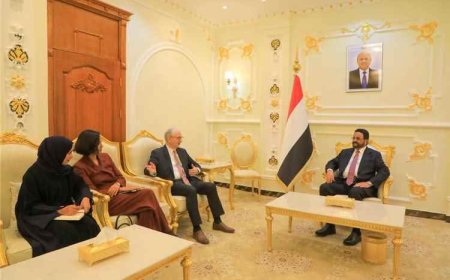 عضو مجلس القيادة العرادة يستقبل السفير الألماني في مأرب