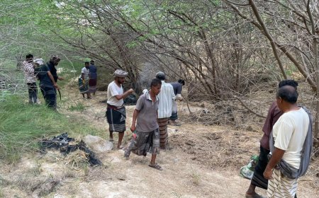 شباب متطوعون ينجحون في فتح طريق ثانوي في شبوة