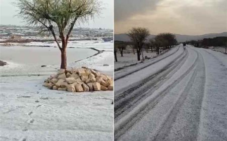 في ذروة الصيف.. عاصفة برد كثيفة تضرب محافظة يمنية