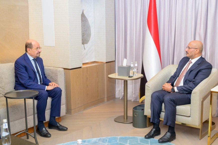 عضو مجلس القيادة طارق صالح يلتقي رئيس مجلس الوزراء ويؤكد دعم جهود الحكومة لتحسين الخدمات والإصلاحات الاقتصادية